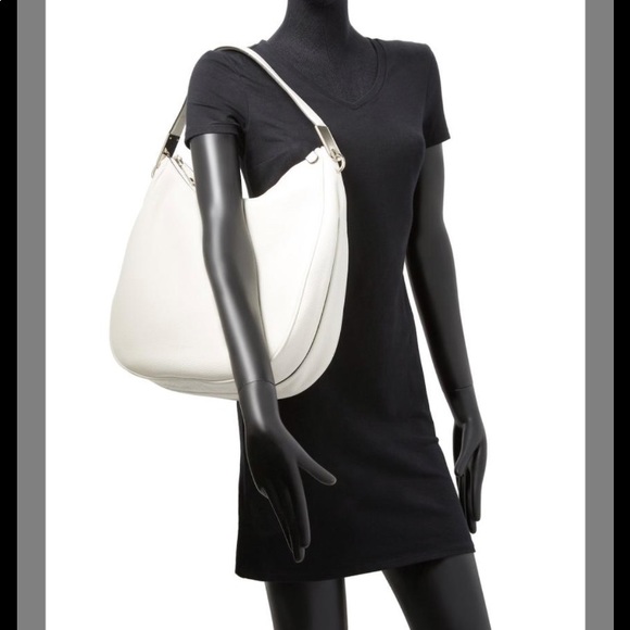 😍 NWT MARC JACOBS Pike Place Leather Hobo White - Picture 2 of 8